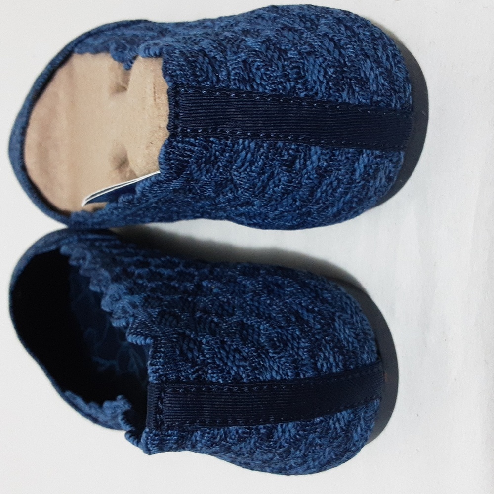 Skechers Blue Scalloped Edge Stretch Woven Flats - Picture 5 of 10
